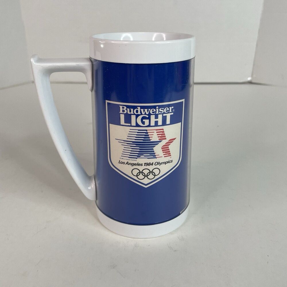 Vintage Budweiser Light Thermo Serv Mug 1984 Los Angeles Olympics, USA